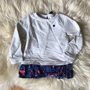 🌟5/$20🌟 Oshkosh girls sweater grey floral